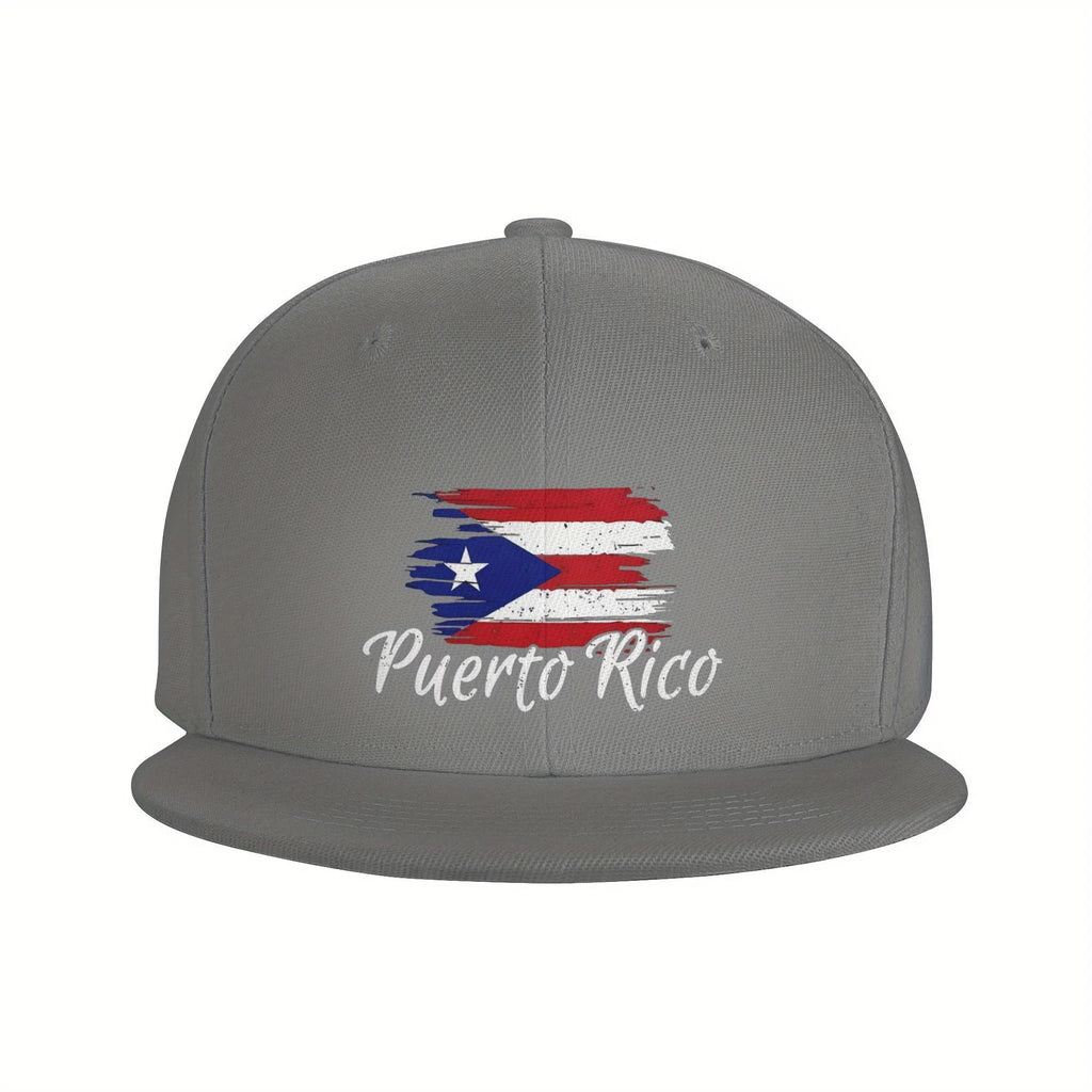 Puerto Rico Flag Distressed Print Baseball Cap Adjustable Cotton Casual Outdoor Hat