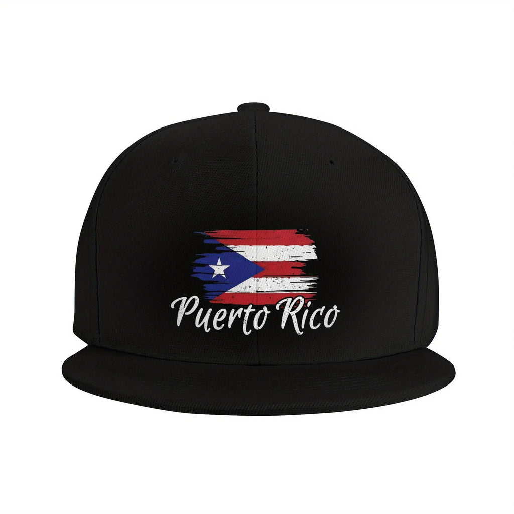 Puerto Rico Flag Distressed Print Baseball Cap Adjustable Cotton Casual Outdoor Hat