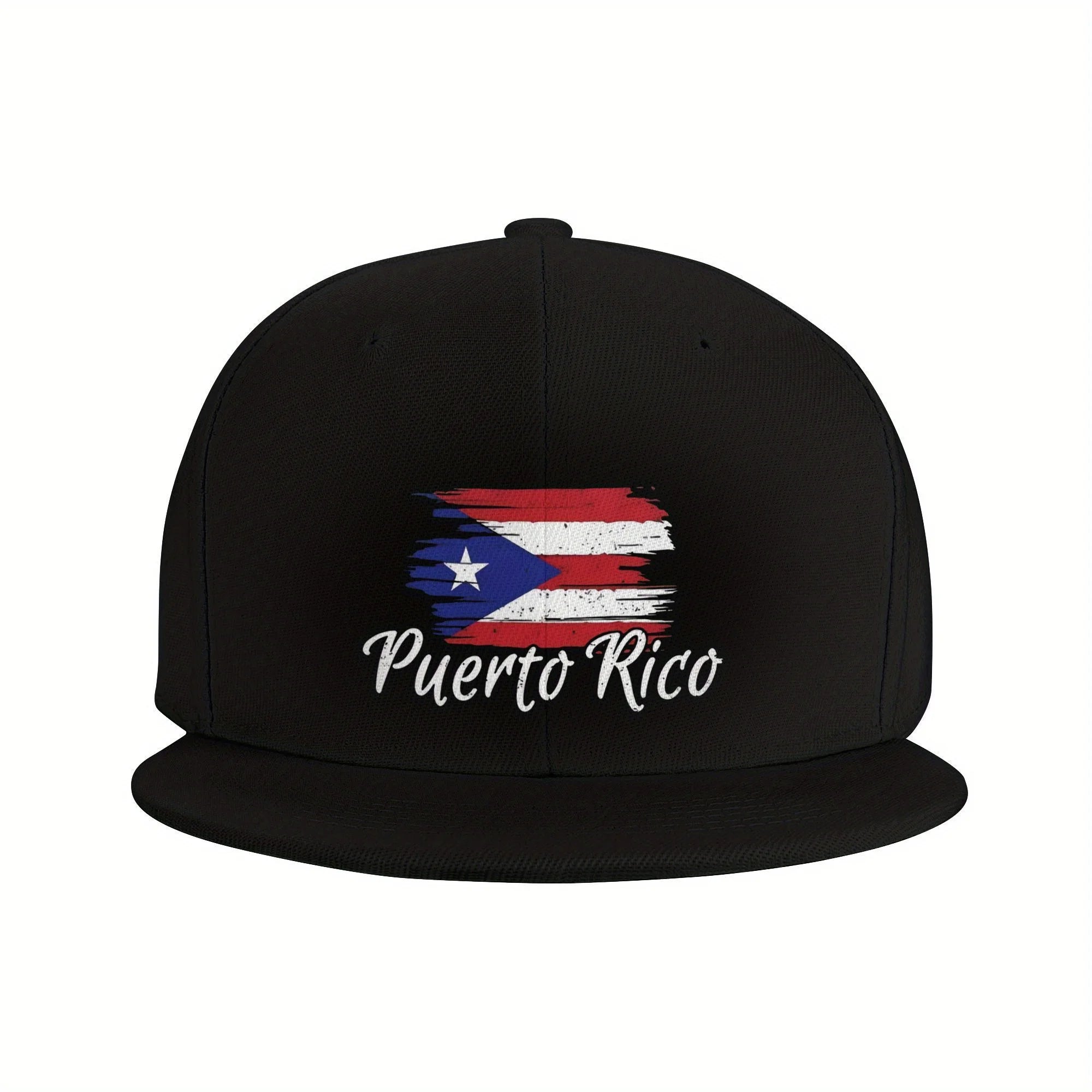 Puerto Rico Flag Distressed Print Baseball Cap Adjustable Cotton Casual Outdoor Hat