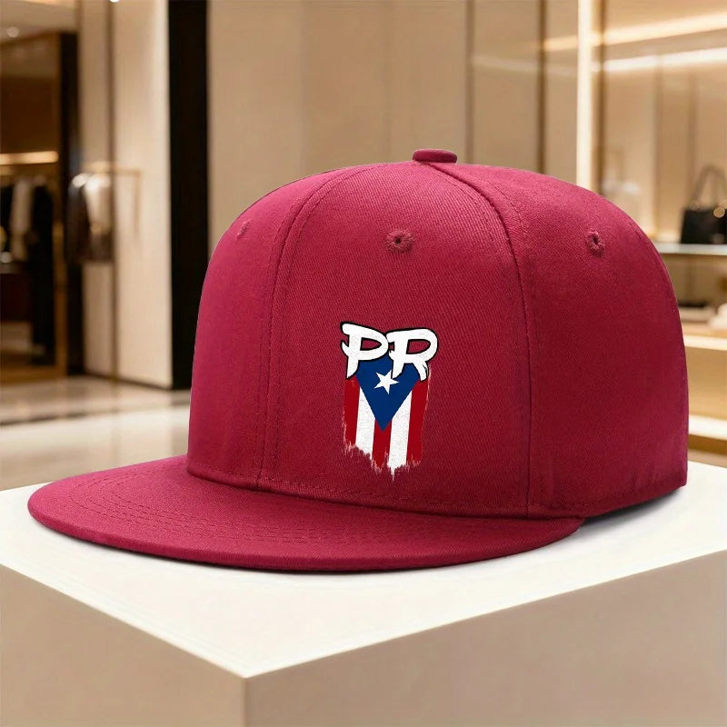 Puerto Rico PR Flag Distressed Baseball Cap Adjustable Cotton Casual Sports Snapback Hat Unisex