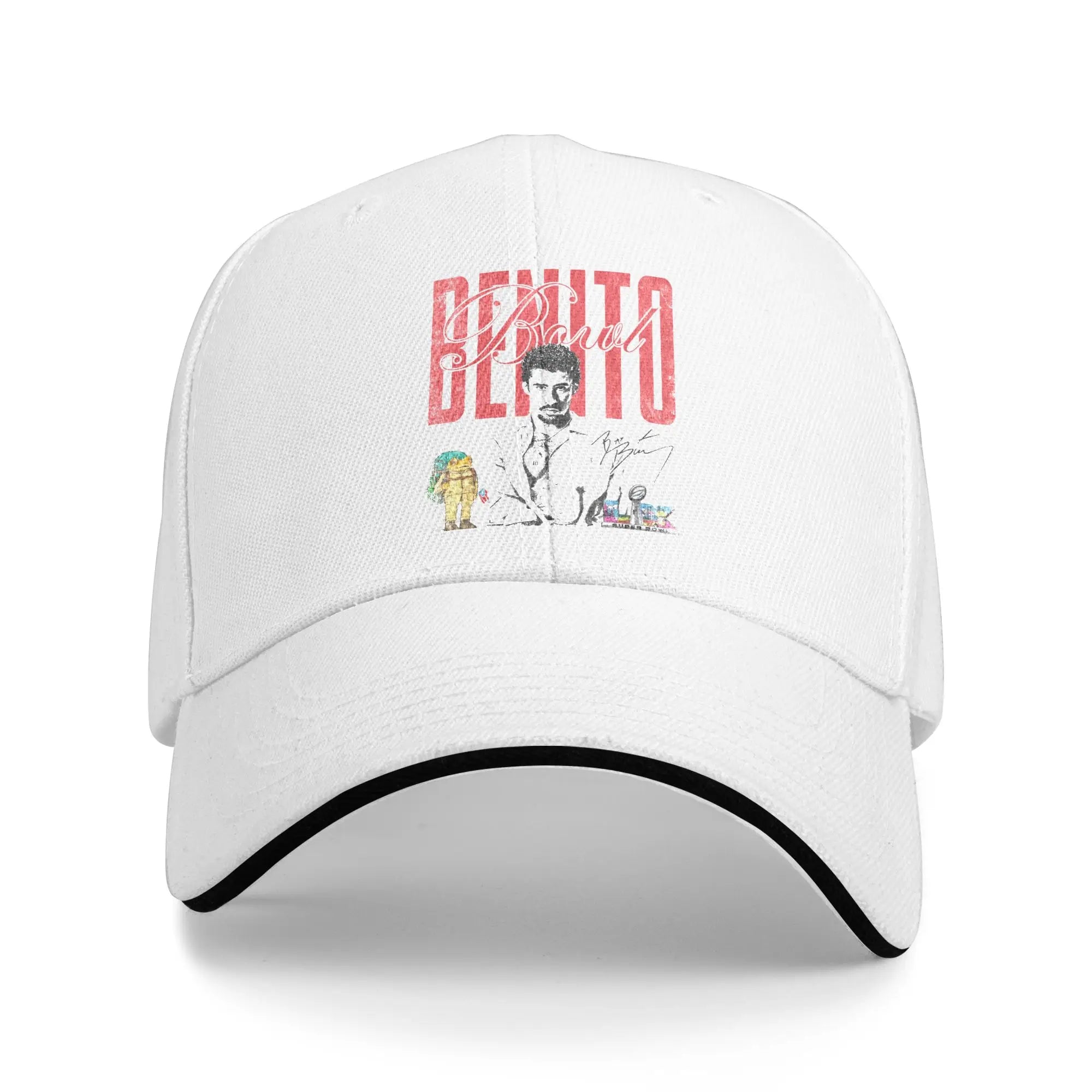 Puerto Rico Football Sandwich Hat ,Sport,Baseball Caps Benito Bowl Bad Bunny Sandwich Hat Adjustable Racing Cap Summer Cap