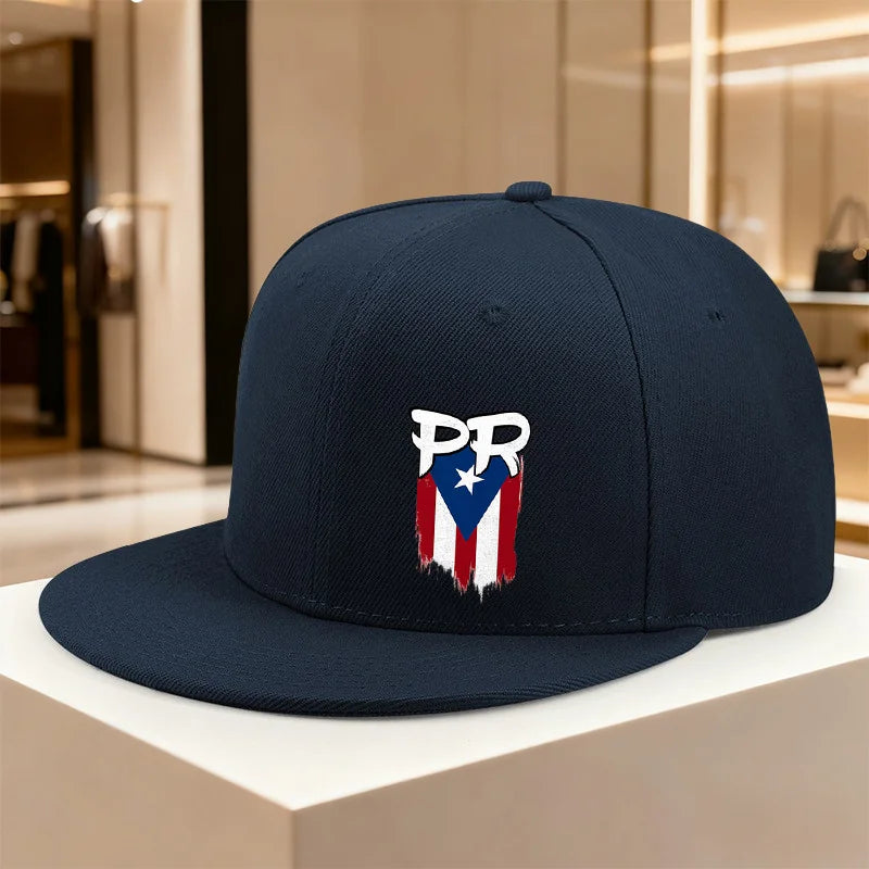 Puerto Rico PR Flag Distressed Baseball Cap Adjustable Cotton Casual Sports Snapback Hat Unisex
