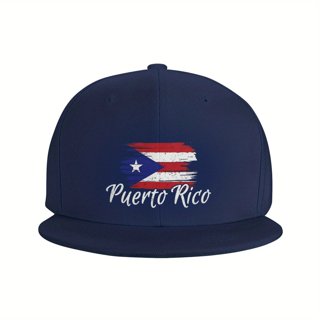 Puerto Rico Flag Distressed Print Baseball Cap Adjustable Cotton Casual Outdoor Hat