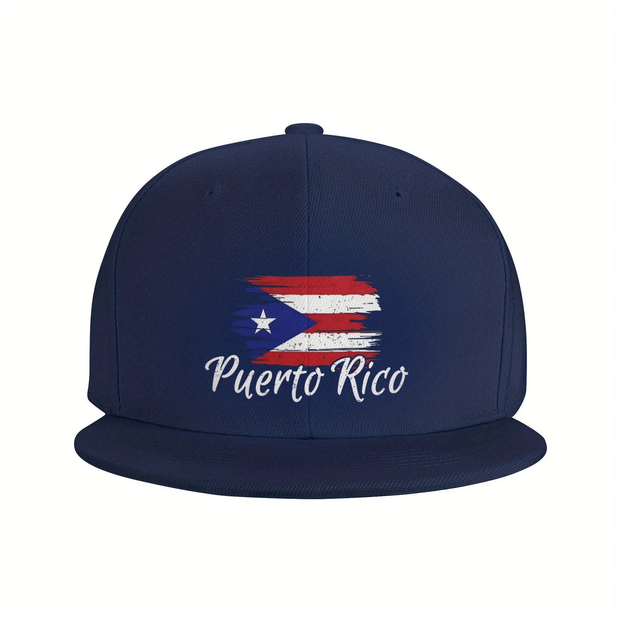 Puerto Rico Flag Distressed Print Baseball Cap Adjustable Cotton Casual Outdoor Hat