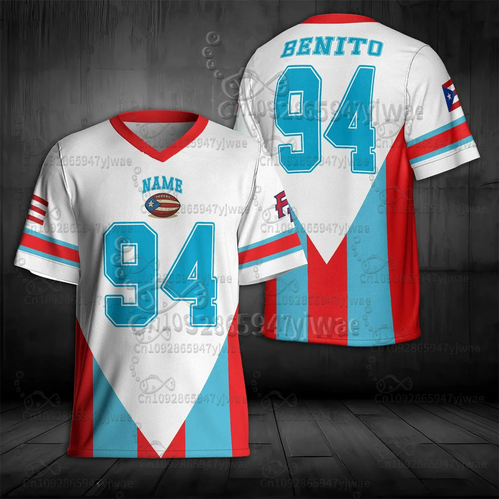 Benito Puerto Rico Rugby Jersey Benito Bowl LX Halftime 2026 Jersey Here For The Benito V-Neck Top Kid'S Parent-Child Clothing