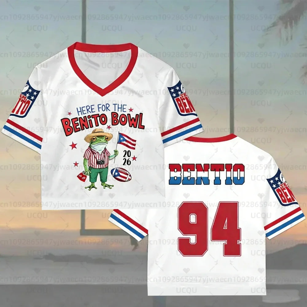 2026 New HalfTime Football Jersey the Show Gameday Football Concert T-shirt Puerto Rico Team Benito 94 Jersey Fans