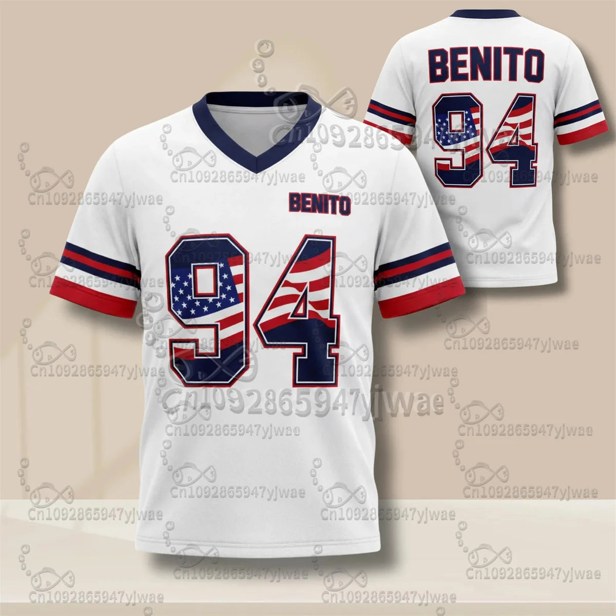 Benito Puerto Rico Rugby Jersey Benito Bowl LX Halftime 2026 Jersey Here For The Benito V-Neck Top Kid'S Parent-Child Clothing