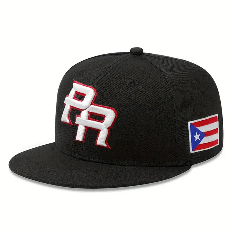 2025 Fashion and Creative New Flat Edge Hat PR Puerto Rico Side Flag Hip Hop Hat Outdoor Leisure Daily Sunshade Hat Baseball Hat
