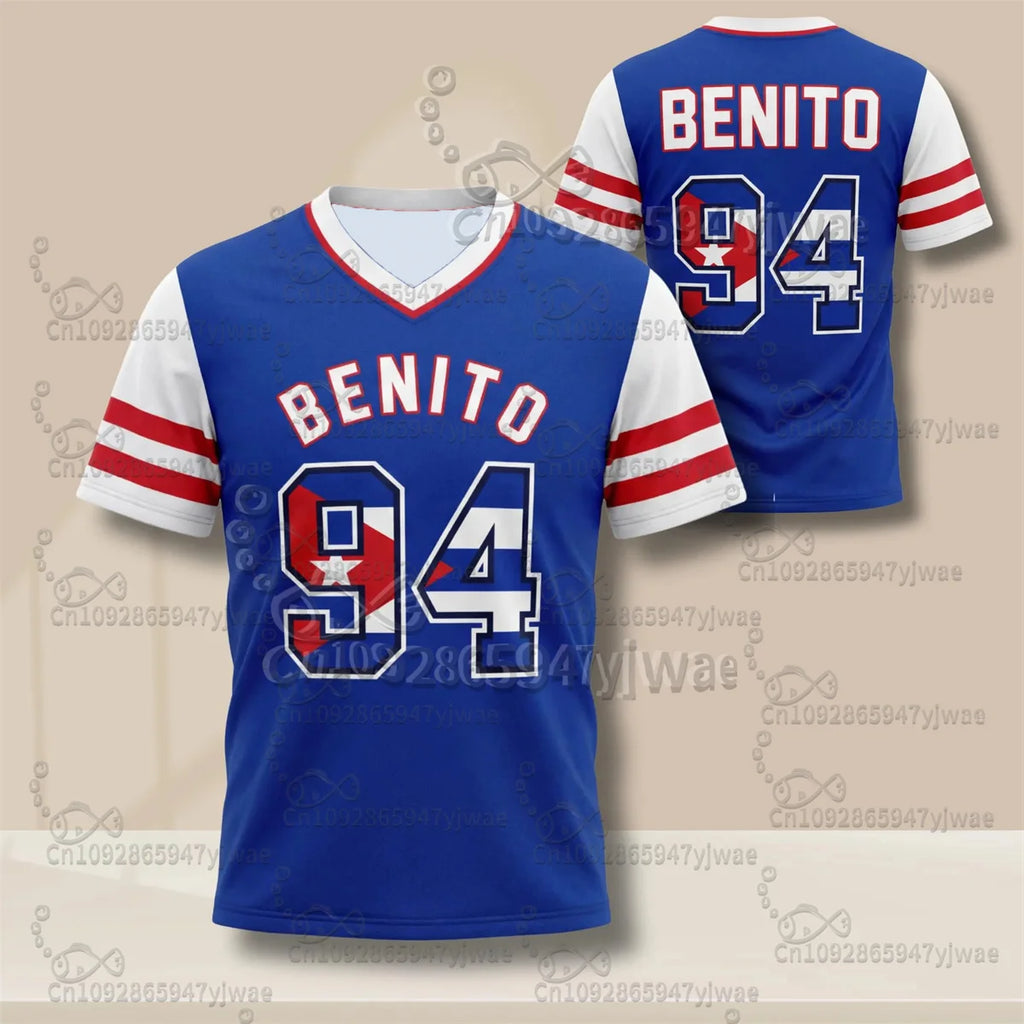 Benito Puerto Rico Rugby Jersey Benito Bowl LX Halftime 2026 Jersey Here For The Benito V-Neck Top Kid'S Parent-Child Clothing