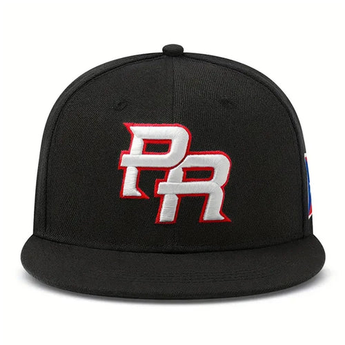 2025 Fashion and Creative New Flat Edge Hat PR Puerto Rico Side Flag Hip Hop Hat Outdoor Leisure Daily Sunshade Hat Baseball Hat