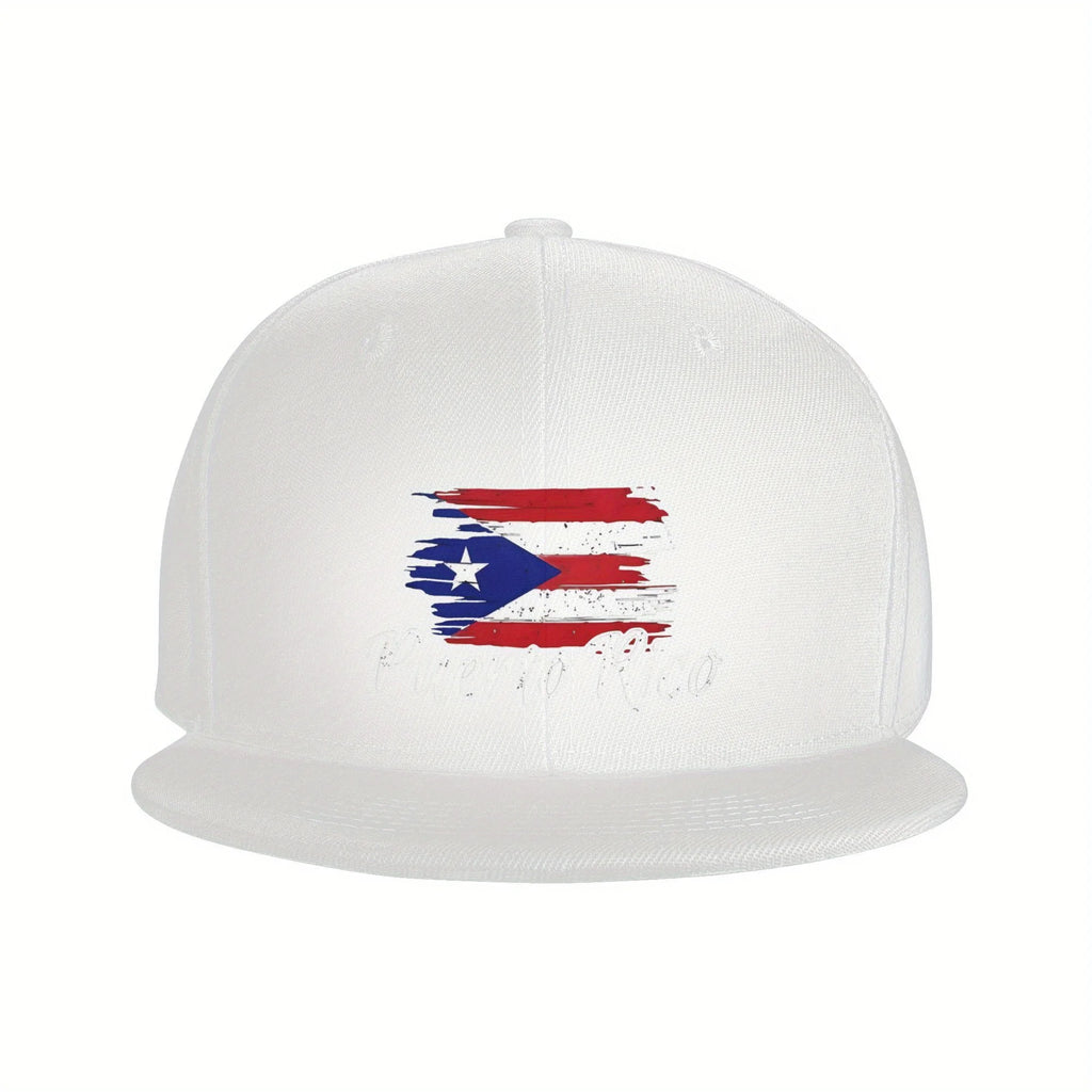 Puerto Rico Flag Distressed Print Baseball Cap Adjustable Cotton Casual Outdoor Hat
