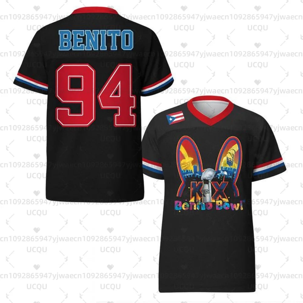 Music Culture Only Concert Show Short Sleeve T-shirt Tops Summer New Concert Jersey Puerto Rico Bad Bunny 94 Jersey