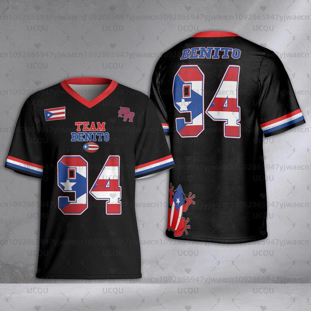 2026 New HalfTime Football Puerto Rico Team Benito 94 Jersey Fans Jersey the Show Gameday Football Bad Bunny 94 Concert T-shirt