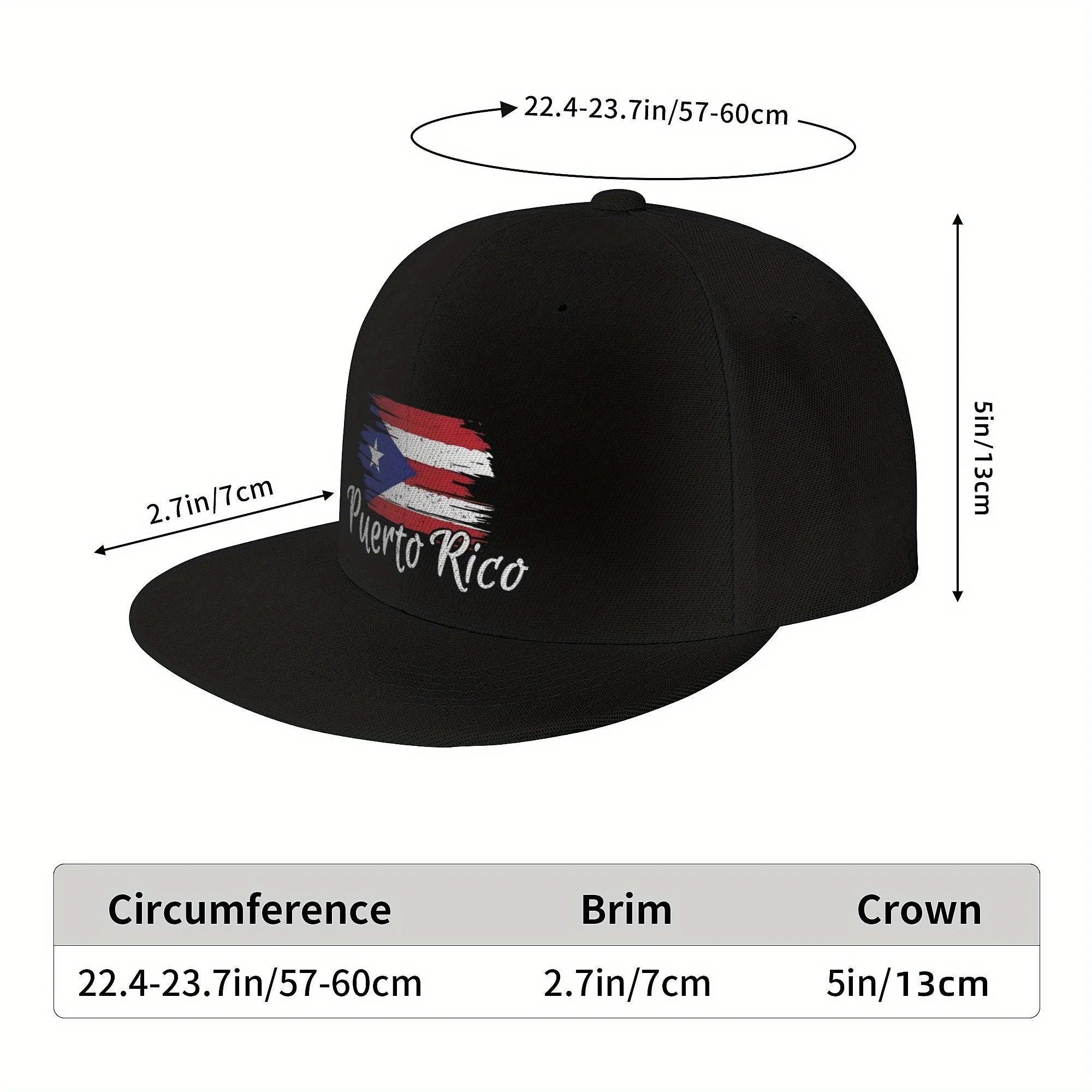 Puerto Rico Flag Distressed Print Baseball Cap Adjustable Cotton Casual Outdoor Hat