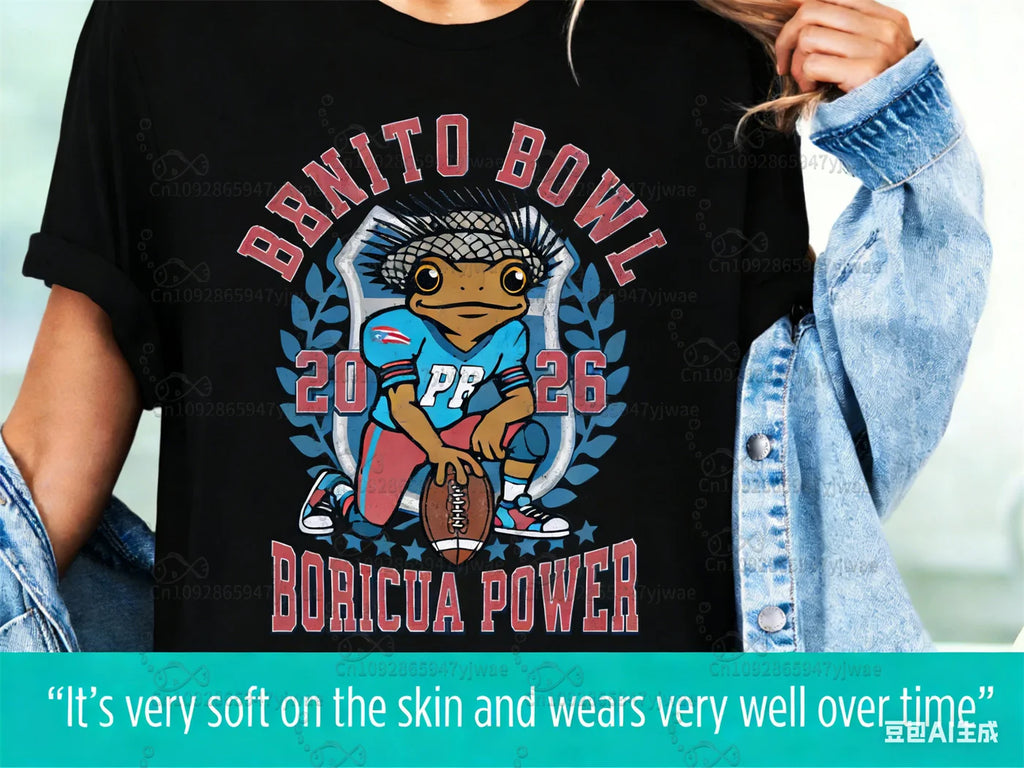 Benito Puerto Rico Rugby T-Shirt Benito Bowl Lx Halftime 2026 Tops Here For The Benito Tee Summer Men'S And Women'S T-Shirts