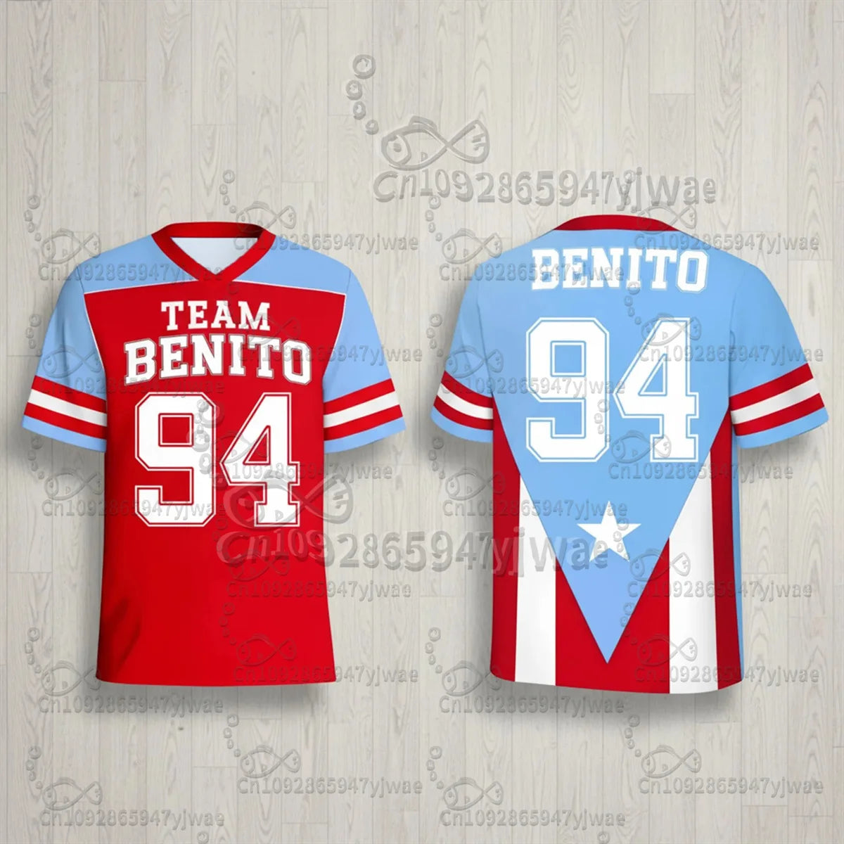 Benito Puerto Rico Rugby Jersey Benito Bowl LX Halftime 2026 Jersey Here For The Benito V-Neck Top Kid'S Parent-Child Clothing