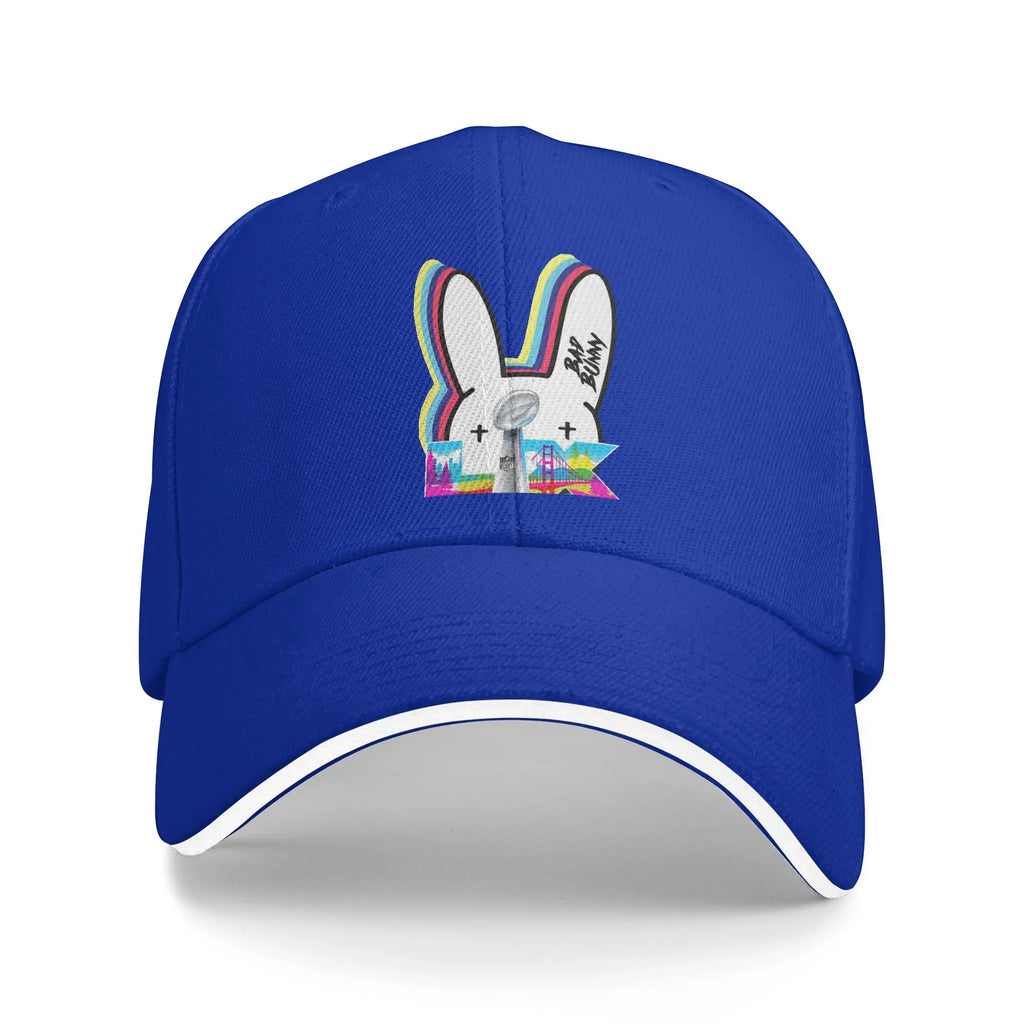 Men Here for the Benito Bowl Puerto Rico Football Sandwich Hat Baseball Cap Polyester Bad Bunny Sun Caps Adjustable Sun Caps
