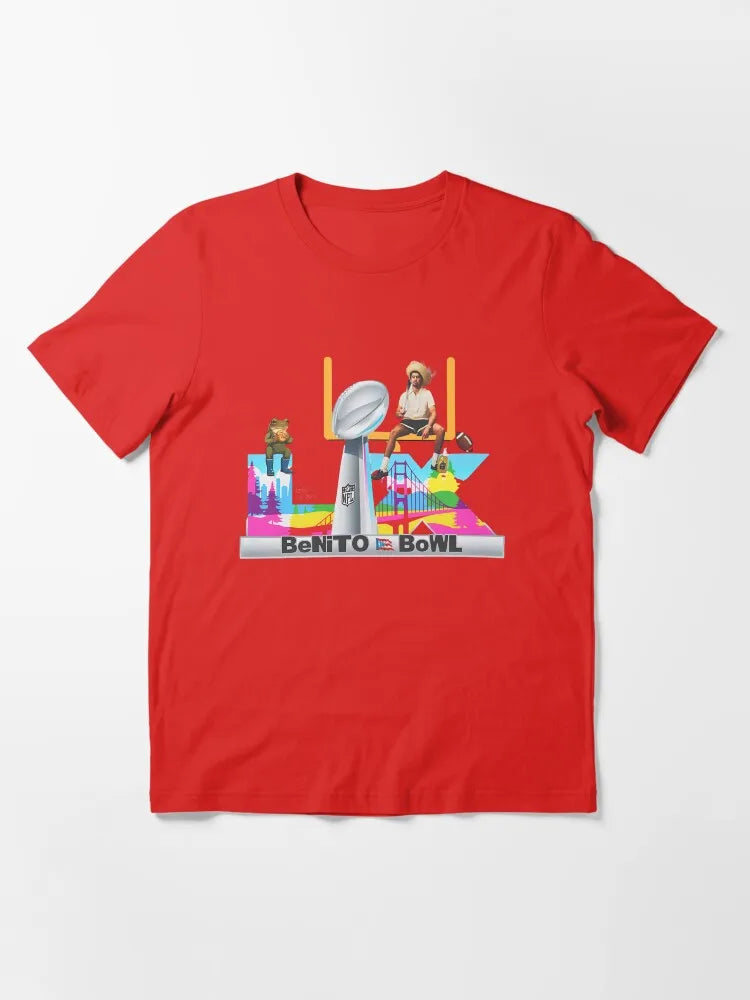 Benito Bowl Bad Bunny Puerto Rico Football Bad Bunny Football T-Shirt 2026 Summer Men's Women's Luxury Cotton Oversized T-shirt