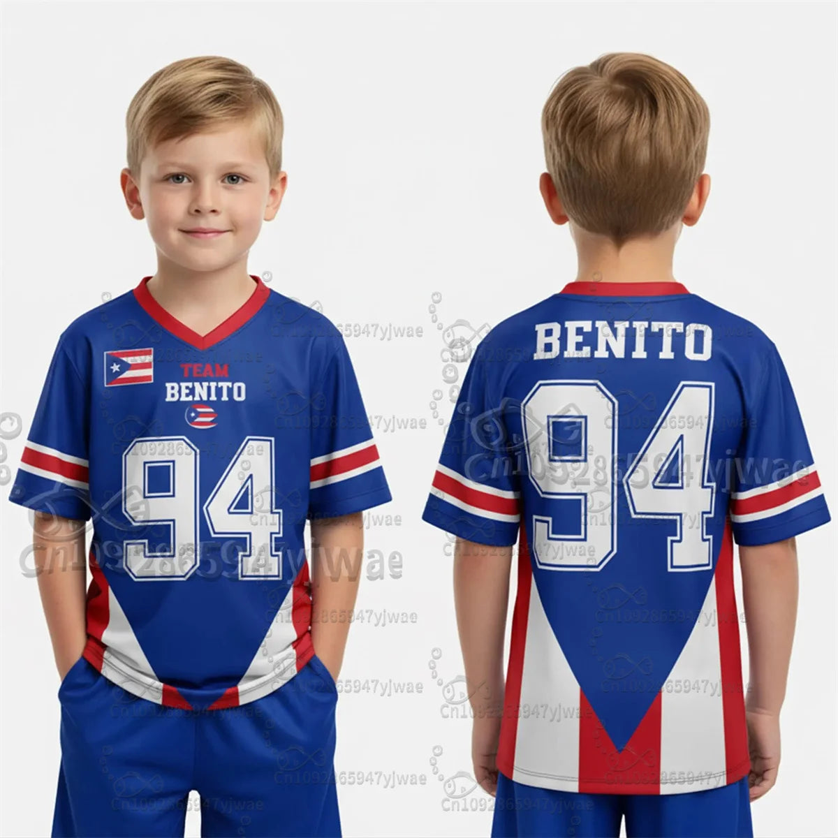 Benito Puerto Rico Rugby Jersey Benito Bowl LX Halftime 2026 Jersey Here For The Benito V-Neck Top Kid'S Parent-Child Clothing